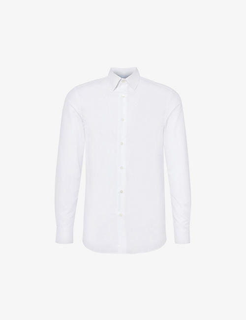 PAUL SMITH: Tailored-fit cotton-poplin shirt