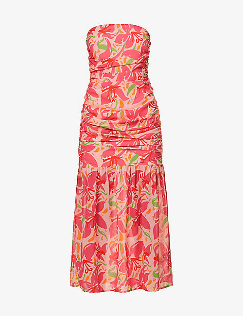 PRETTY LAVISH: Marlee floral-print woven midi dress