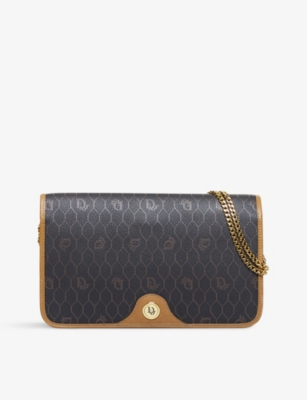Reselfridges Womens Grey Pre-loved Dior Honeycomb Canvas Cross-body Bag