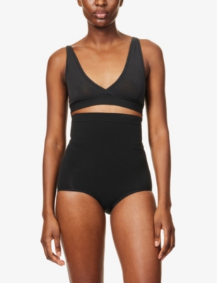 Spanx Womens Very Black Everyday Shaping High-rise Stretch-woven Shorts In Black