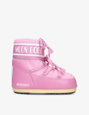 Moon Boot Pink Icon Low Nylon Boots In Pink