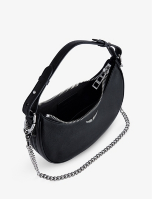 ZADIG&VOLTAIRE: Moonrock grained-leather shoulder bag