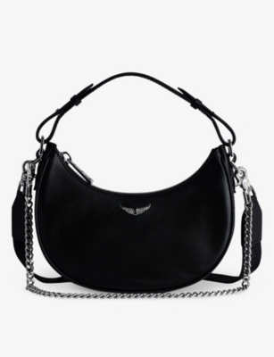 Zadig & Voltaire Zadig&voltaire Womens Noir Moonrock Grained-leather Shoulder Bag