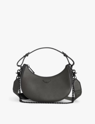 ZADIG&VOLTAIRE: Moonrock grained-leather shoulder bag