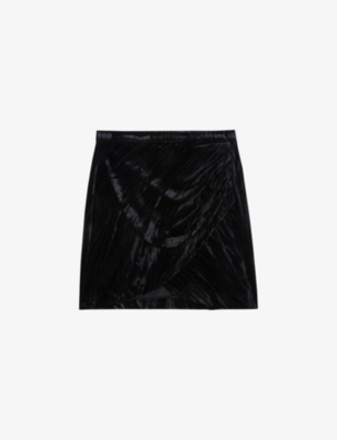 ZADIG&VOLTAIRE: Judelle tulip-hem stretch-velvet mini skirt