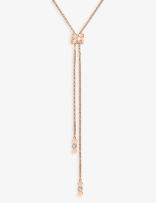 CHAUMET: Bee de Chaumet 18ct rose-gold and 0.27ct brilliant-cut diamond pendant necklace