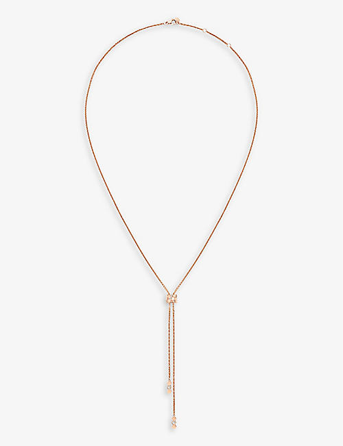 CHAUMET: Bee My Love 18ct rose-gold and 0.27ct brilliant-cut diamond pendant necklace