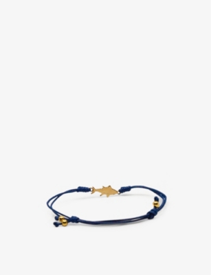 LA MAISON COUTURE: La Maison Couture x Niin Gaia wax cord and yellow gold-plated brass bracelet