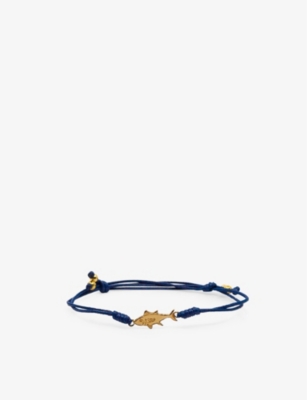 La Maison Couture Womens Blue X Niin Gaia Wax Cord And Yellow Gold-plated Brass Bracelet