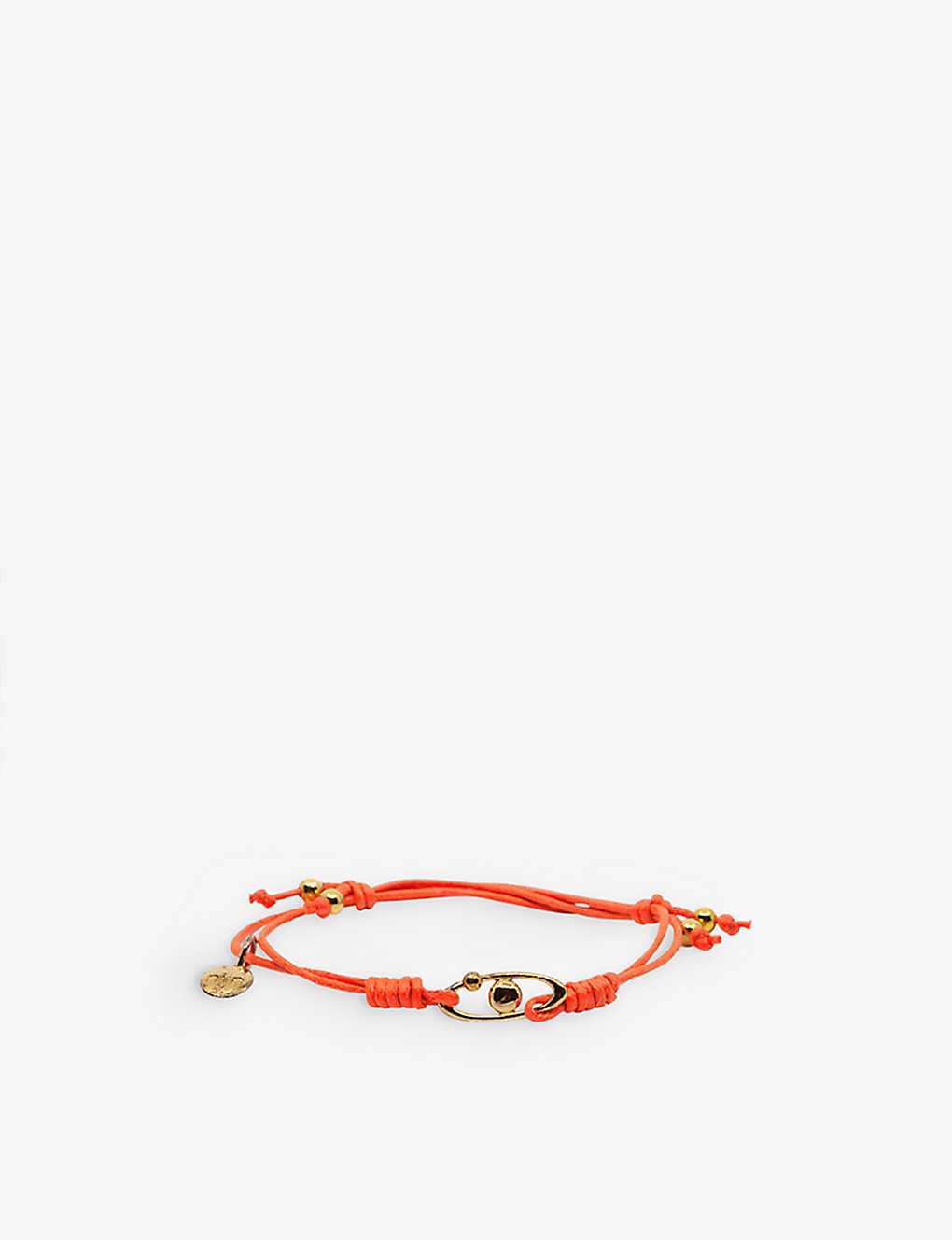 La Maison Couture Womens Orange X Niin Gaia Wax Cord And Yellow Gold-plated Silver Bracelet