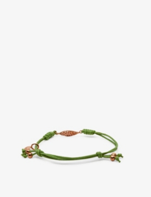 LA MAISON COUTURE: La Maison Couture x Niin Gaia wax cord and rose gold-plated silver bracelet