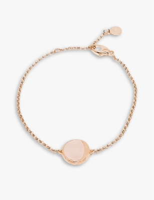 La Maison Couture Womens Pink Niin Luna 18ct Rose Gold-plated Sterling-silver And Rose Quartz Pendan In Pink