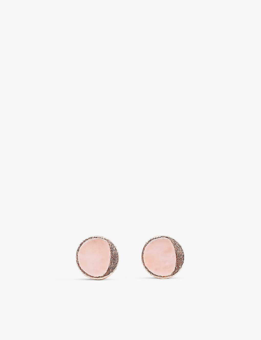 La Maison Couture Womens Pink Niin Luna 18ct Rose Gold-plated Sterling-silver And Rose Quartz Stud E