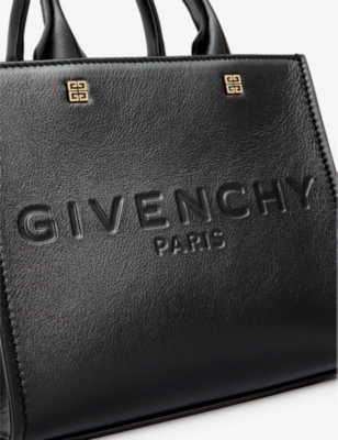 Shop Givenchy G Mini Leather Top-handle Bag In Black