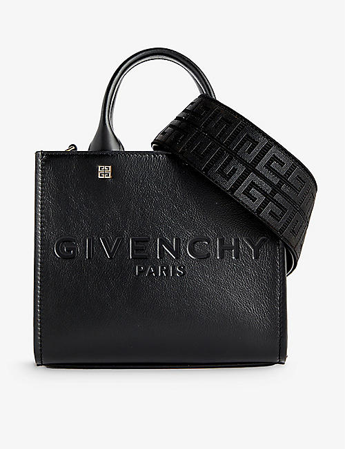 GIVENCHY: G mini leather top-handle bag