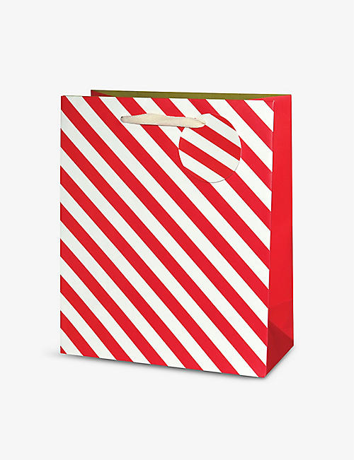 THINK OF ME: Candy Stripe graphic-print gift bag 20cm