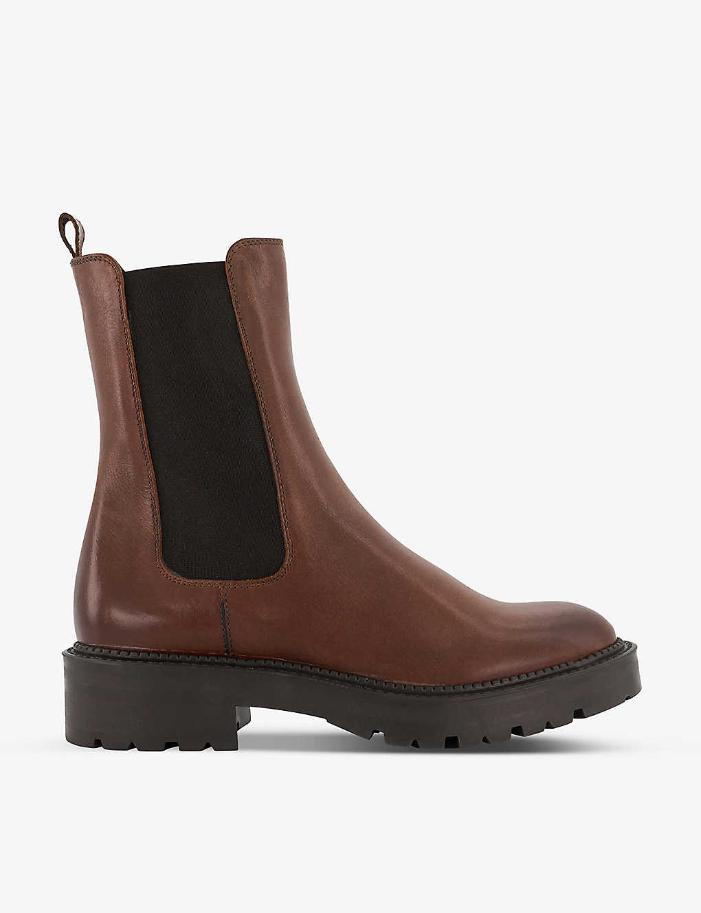 Dune Picture Cleated-sole Suede-leather Chelsea Boots In Brown