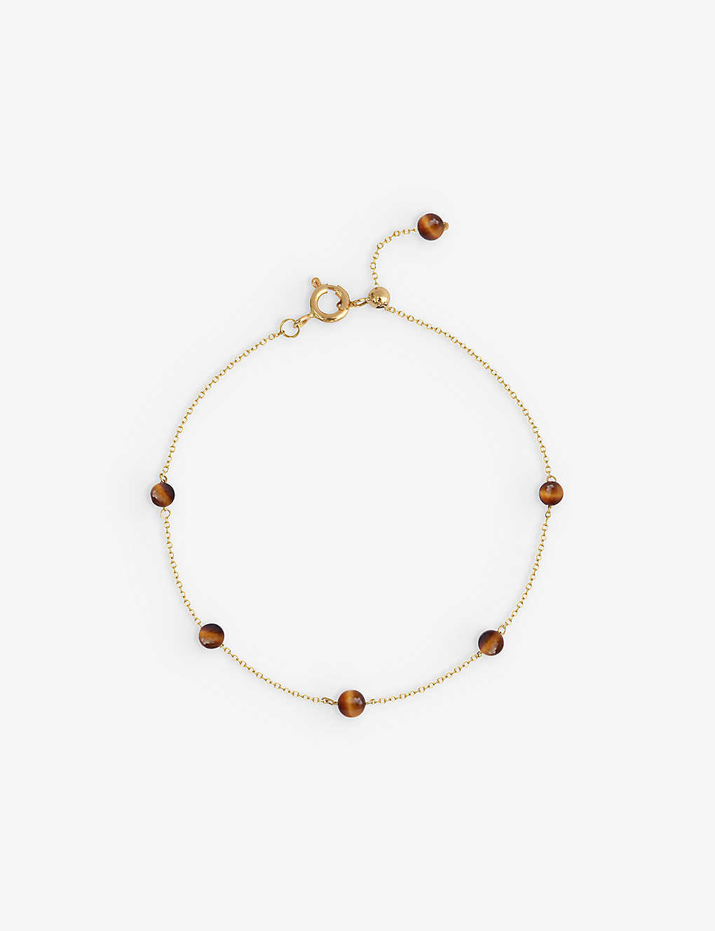 The Alkemistry Womens Yellow Gold Boba Brown Sugar 18ct Yellow-gold And Tiger's Eye Bracelet