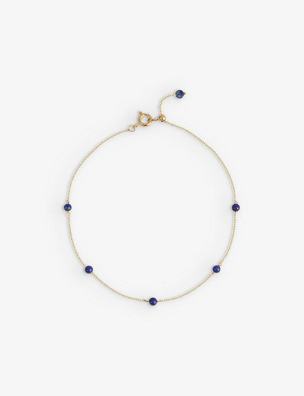 Shop The Alkemistry Womens Yellow Gold Boba Blueberry 18ct Yellow-gold And Lapis Lazuli Anklet