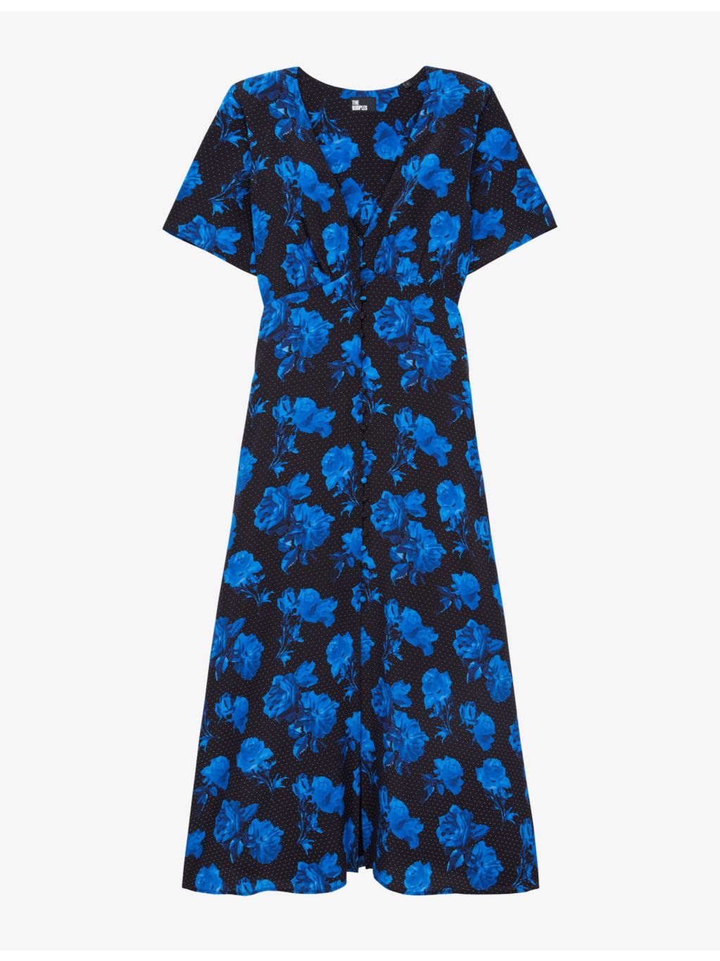 THE KOOPLES - Floral-print V-neck silk midi dress