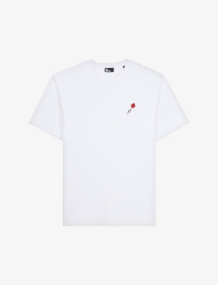 THE KOOPLES - Rose-embroidered regular-fit cotton T-shirt | Selfridges.com