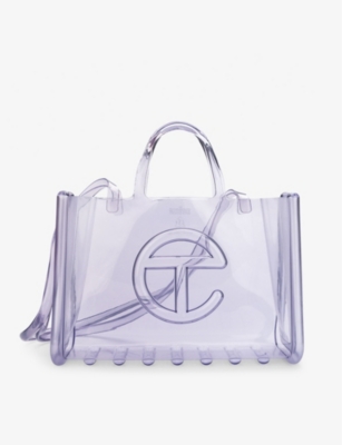 Melissa X Telfar Womens Clear Telfar X Melissa Jelly Shopper