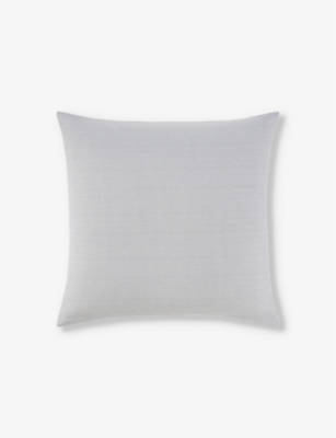 Shop Hugo Boss Boss Grey Alton Geometric-print Standard Cotton Pillowcase 50cm X75cm