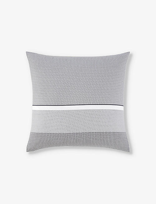 BOSS: Alton geometric-print standard cotton pillowcase 50cm x75cm