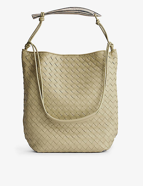 BOTTEGA VENETA: Sardine Intrecciato-weave leather top-handle bag