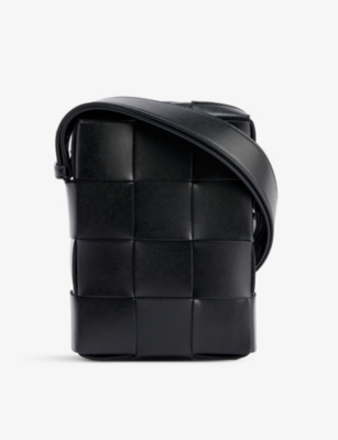 BOTTEGA VENETA: Cassette Intrecciato leather cross-body phone pouch