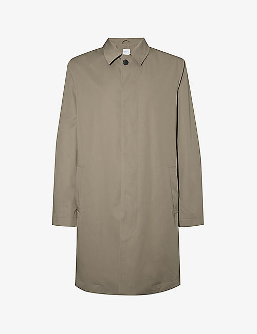 SUNSPEL: Spread-collar side-pocket cotton coat
