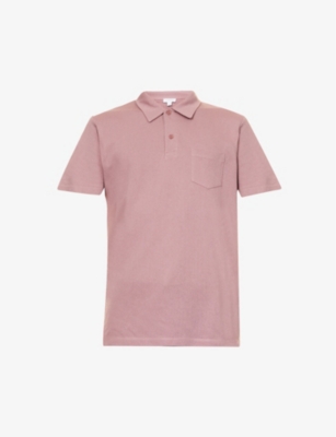 SUNSPEL: Patch-pocket branded-button cotton polo shirt
