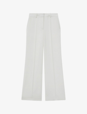 REISS: Sienna high-rise wide-leg crepe trousers