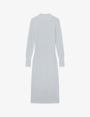 REISS: Mara ribbed stretch-knit midi dress