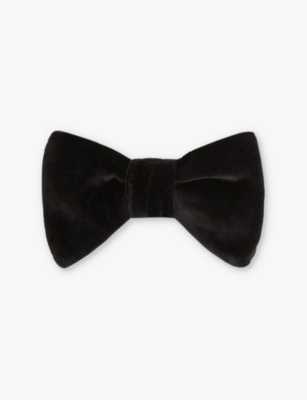 Reiss Mens Hike Self-tie Velvet Bow Tie Black