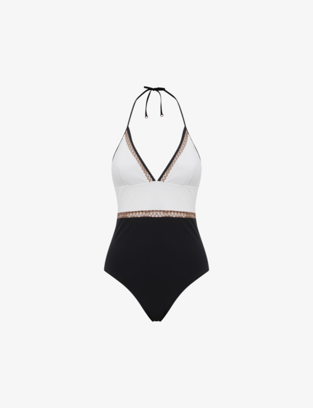Ray colourblock stretch-jersey swimsuit