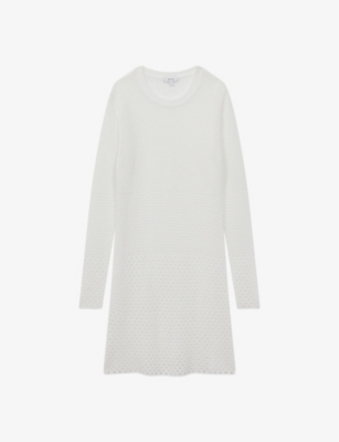 REISS: Esta semi-sheer crochet mini dress