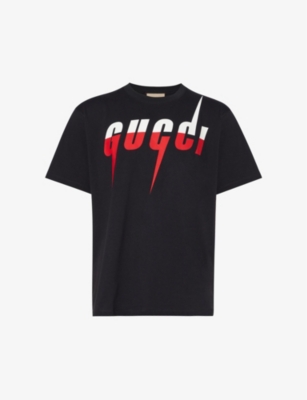 Gucci Blade Logo T-shirt In Medley White Red