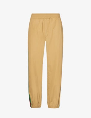 Gucci GG Logo Track Pants Grey Monogram Green Red Side Stripe Joggers –  THE-ECHELON