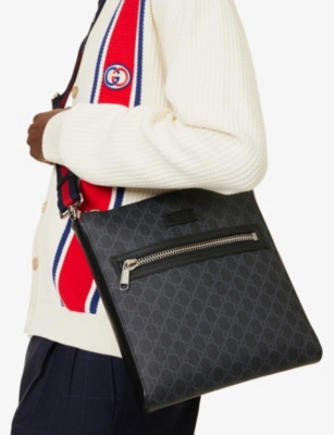 Shop Gucci Gg Supreme Canvas Cross-body Bag In Black/nero/brb