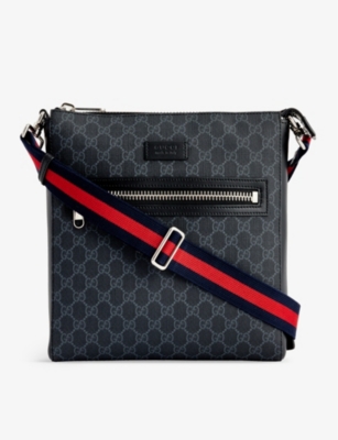 Gucci Gg Supreme Canvas Cross-body Bag In Black/nero/brb