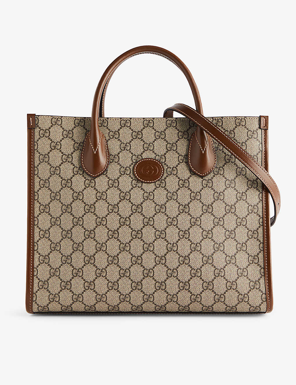 Gucci Retro Monogram-pattern Canvas Tote Bag In B.eb/brown Sugar