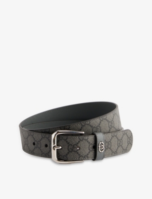 Supreme Repeat Black Leather Belt - Farfetch