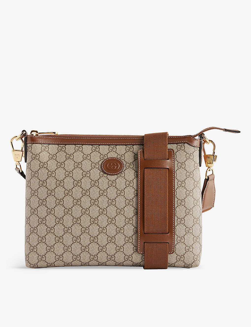 Gucci Ophidia Gg Canvas Cross-body Messenger Bag In Be.eb/bro.sug/br.sug