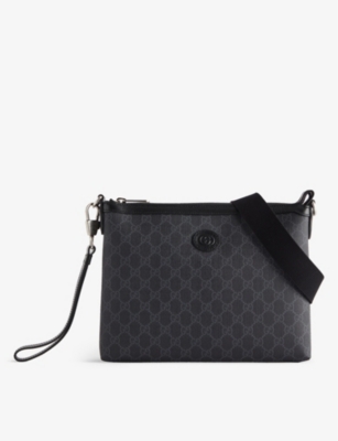 Gucci Gg-supreme Canvas Cross-body Bag In Black/black/black