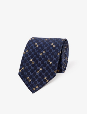 GUCCI: Monogram wide-blade silk tie
