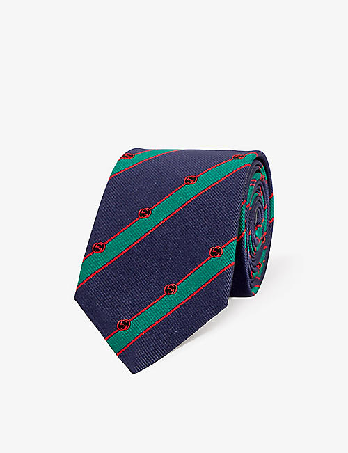 GUCCI: Regy wide-blade silk tie