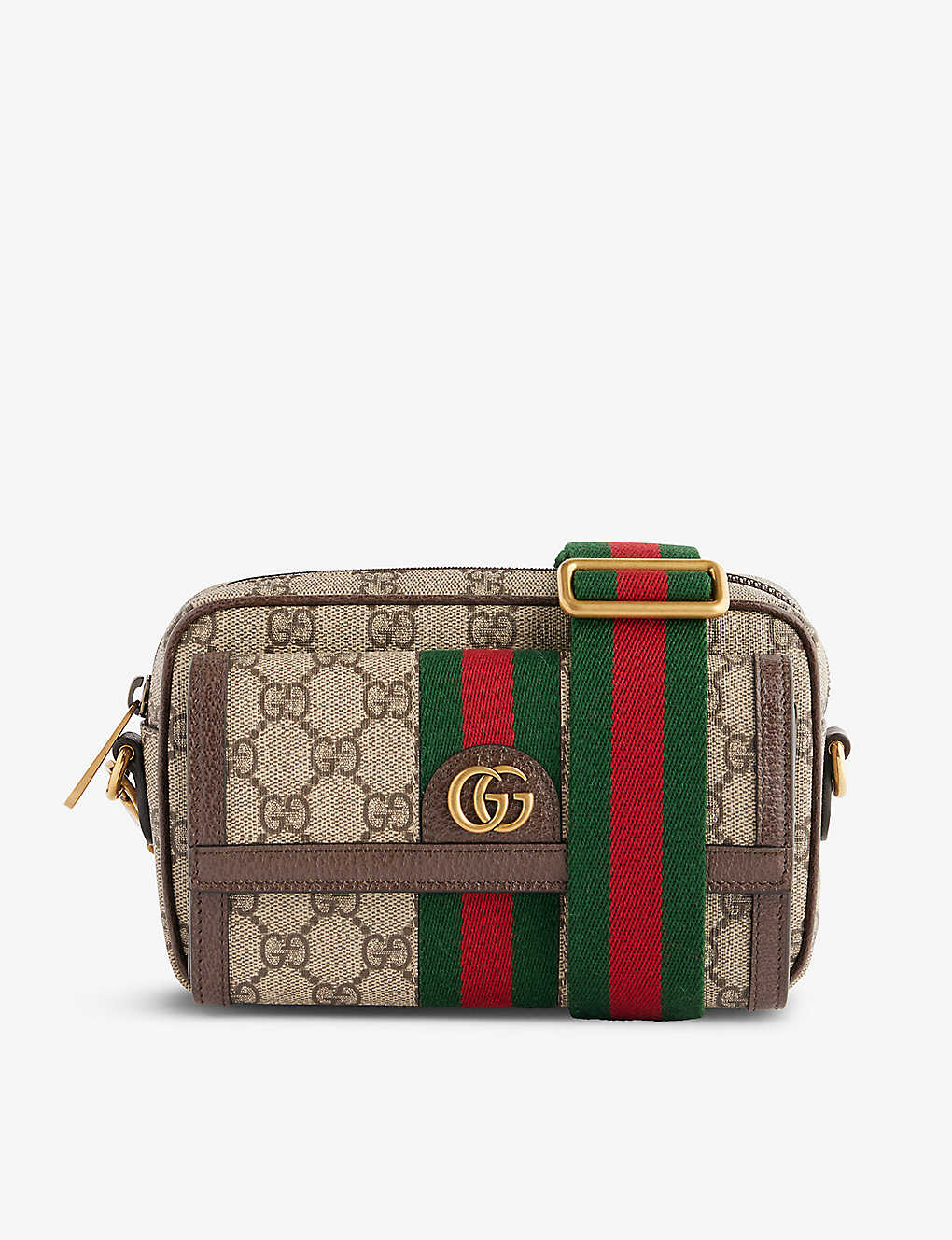 Gucci Ophidia Gg-canvas Mini Crossbody Bag In B.eb/n.acero/vrv