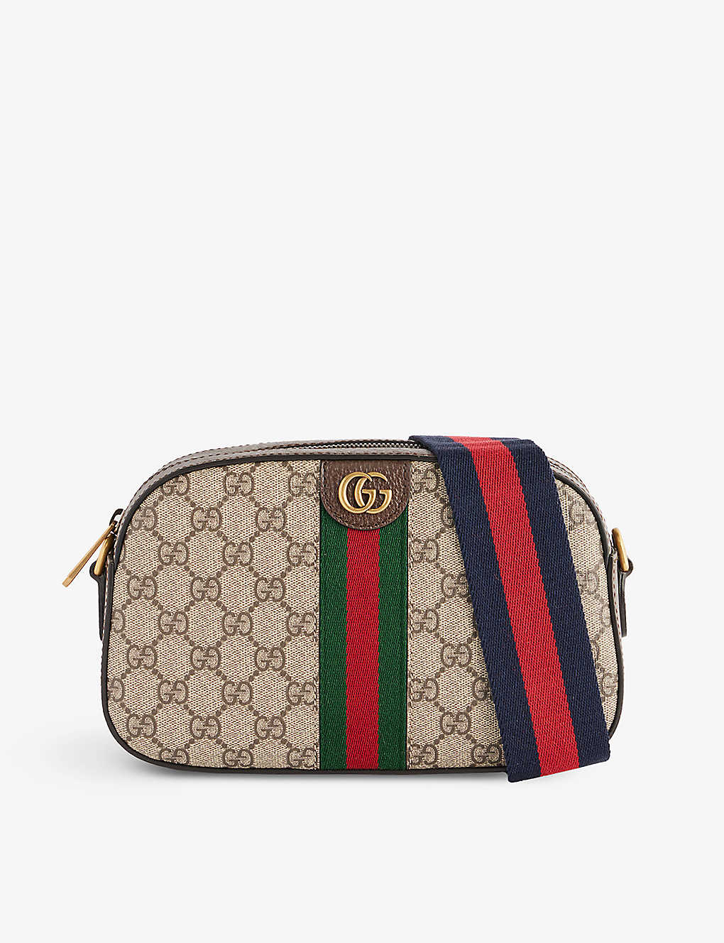 Gucci Gu Messenger Bag T.gg In B.eb/n.acero/vrv/brb