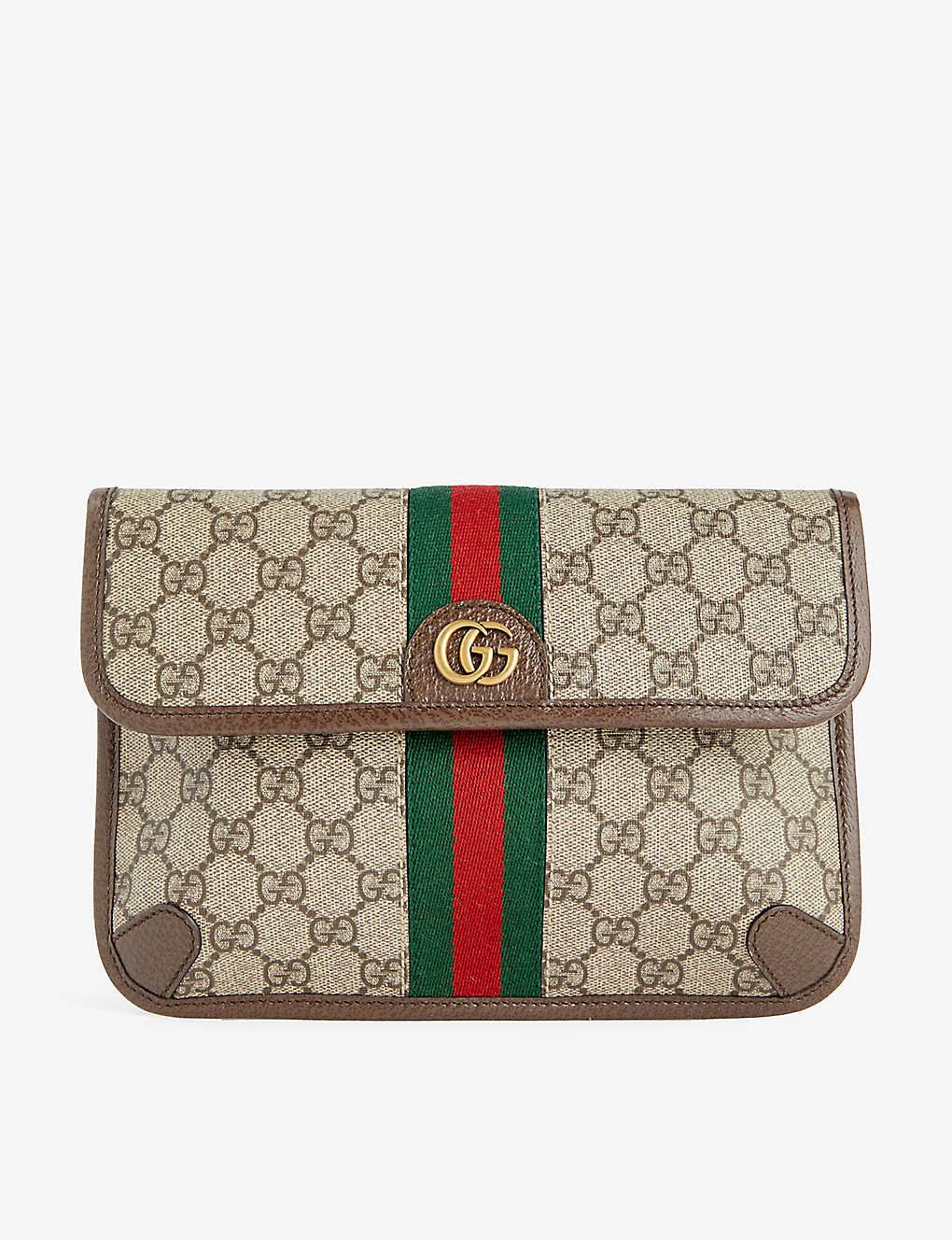 Shop Gucci Ophidia Gg Supreme Canvas Belt Bag In B.eb/n.acero/vrv/brb